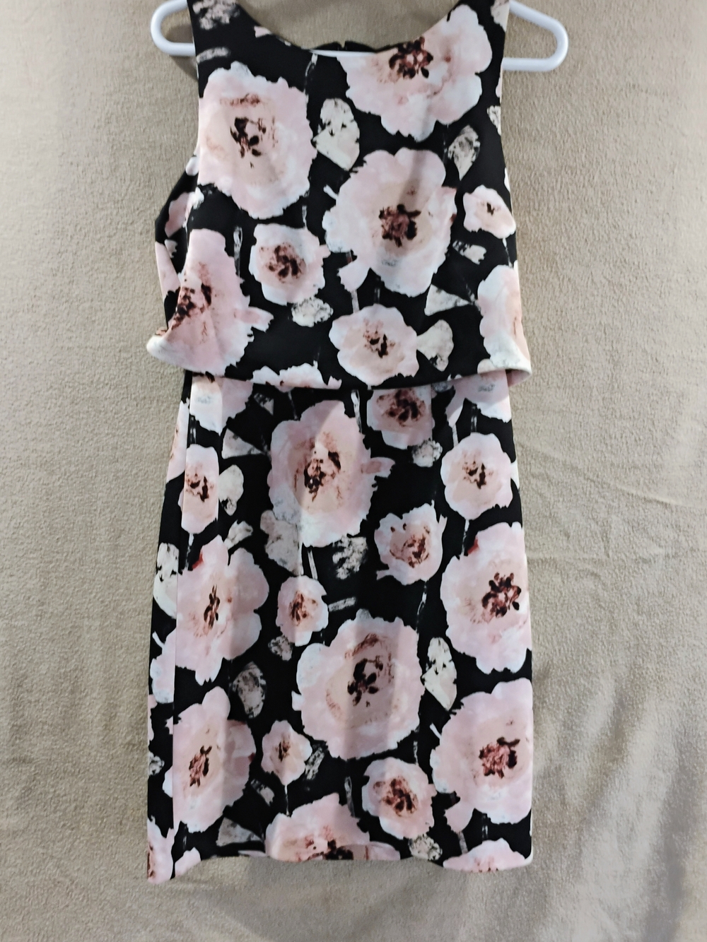 Ivanka Trump Black Dress with Pink Floral Print